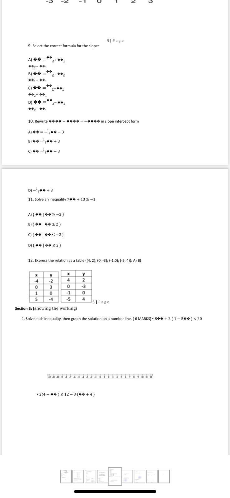 9 Select The Correct Formula For The Slope A 2 1 B 0 C D 2 1 En T 10 Rewrite 1