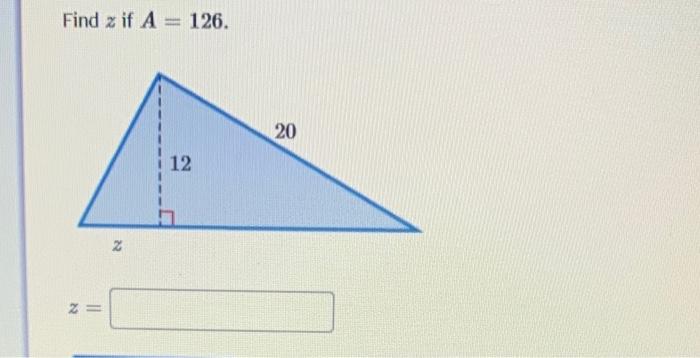 Find Z If A 126 Z N 12 20 1