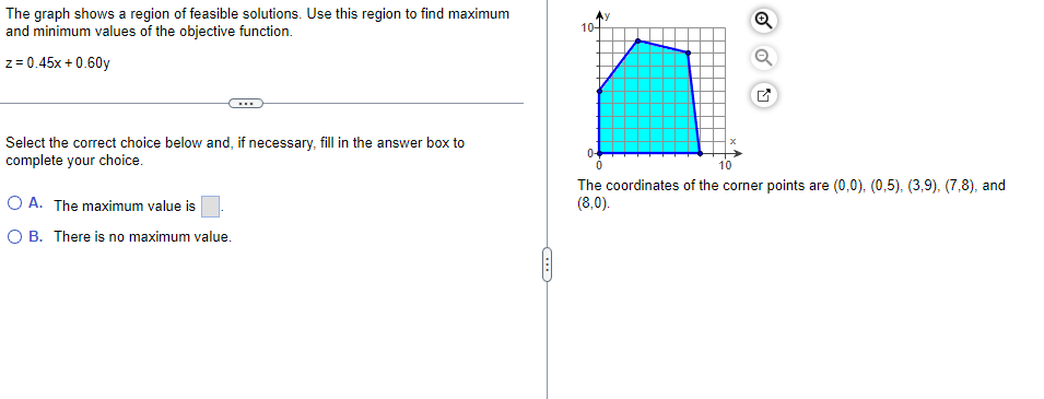The Graph Shows A Region Of Feasible Solutions Use This Region To Find Maximum And Minimum Values Of The Objective Func 1