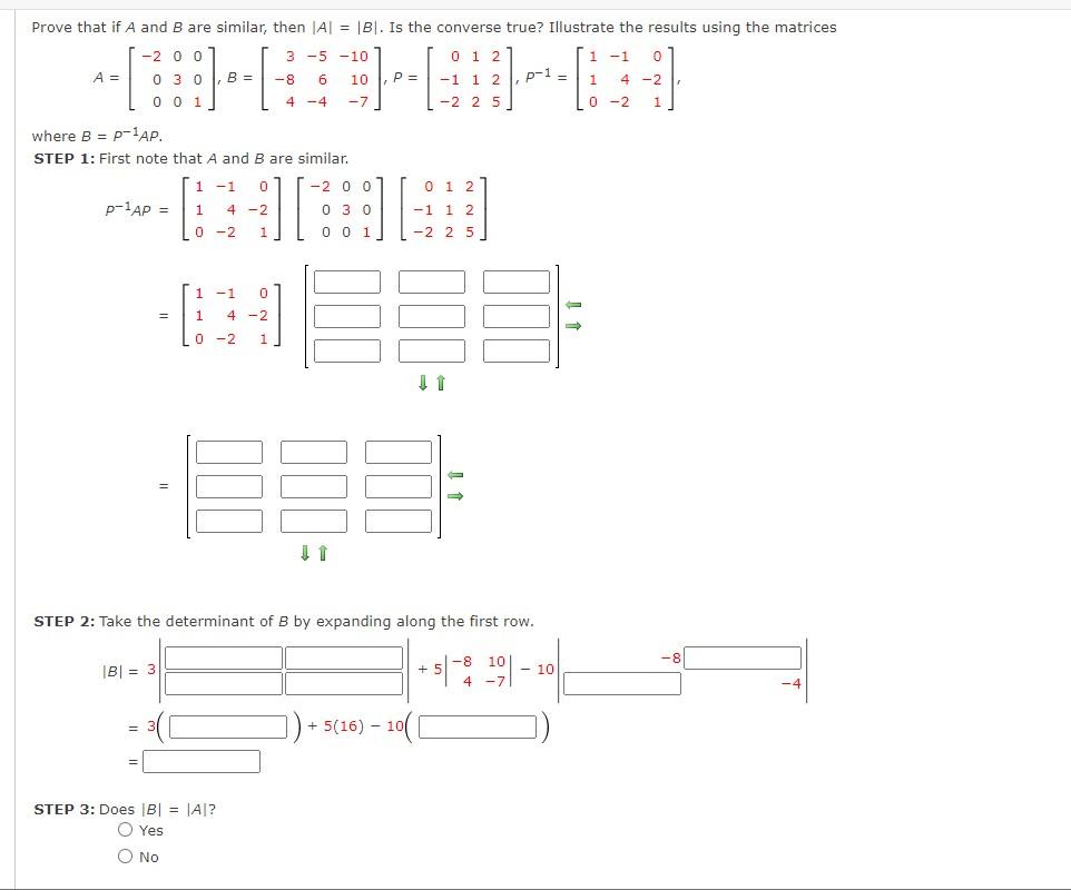 Prove That If A And B Are Similar Then A B Is The Converse True Illustrate The Results Using The Matrices 2 0 1