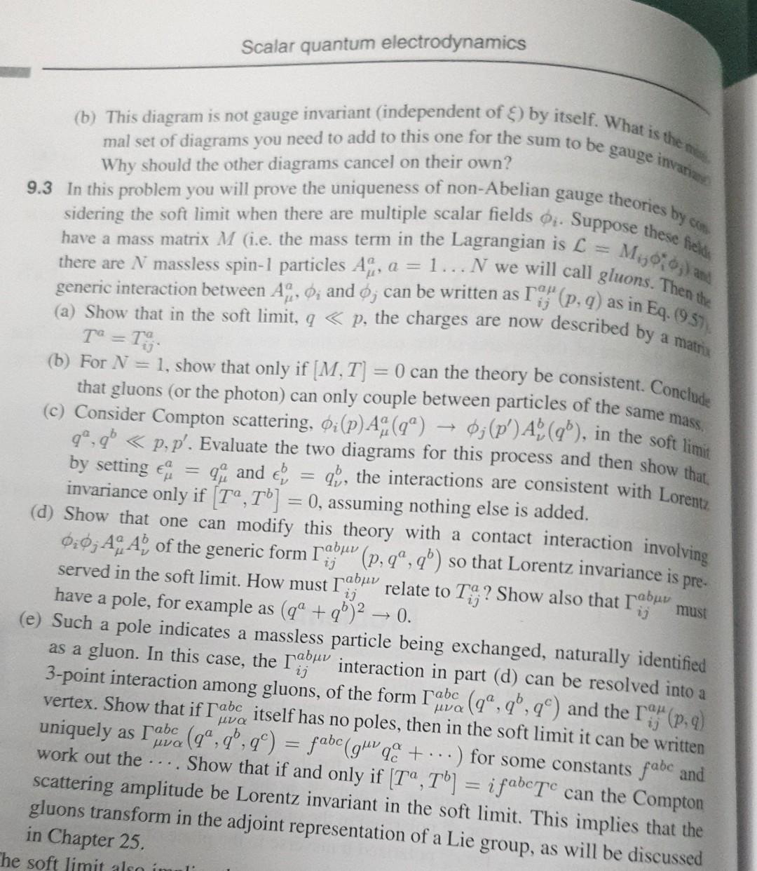 Scalar Quantum Electrodynamics B This Diagram Is Not Gauge Invariant Independent Of E By Itself What Is The M Mal S 1