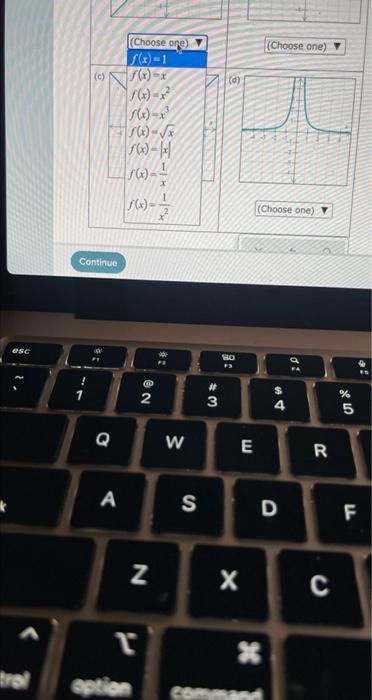 For Each Graph Choose The Function That Best Describes It A C Continue Choose One 32 Choose One B D Choos 2