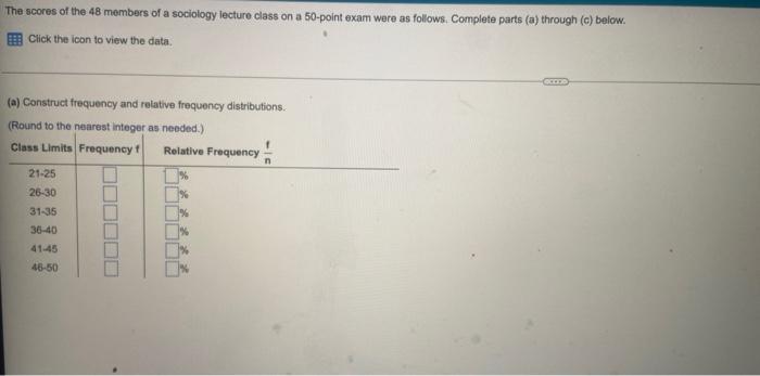 B Construct A Histogram Choose The Correct Graph Below C Construct A Frequency Polygon Choose The Correct Graph 3