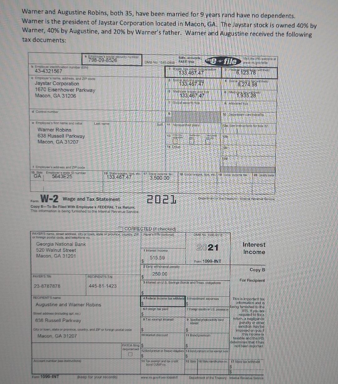 Warner And Augustine Robins Both 35 Have Been Married For 9 Years Rand Have No Dependents Warner Is The President Of 1