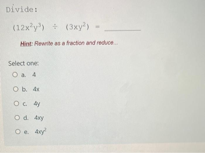 Simplify X 5 X 7 X 5 Select One O A X 7 O B X 5 X 7 O C X 5 O D O E 5x X 7 X X 5 X 7 3