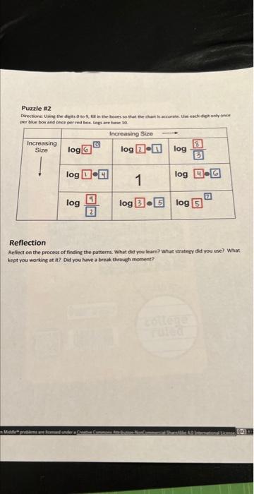 Unit 3 Assignment Logarithm Puzzles Directions Download And Print The Pdf Worksheet Follow The Activity Directions To 2