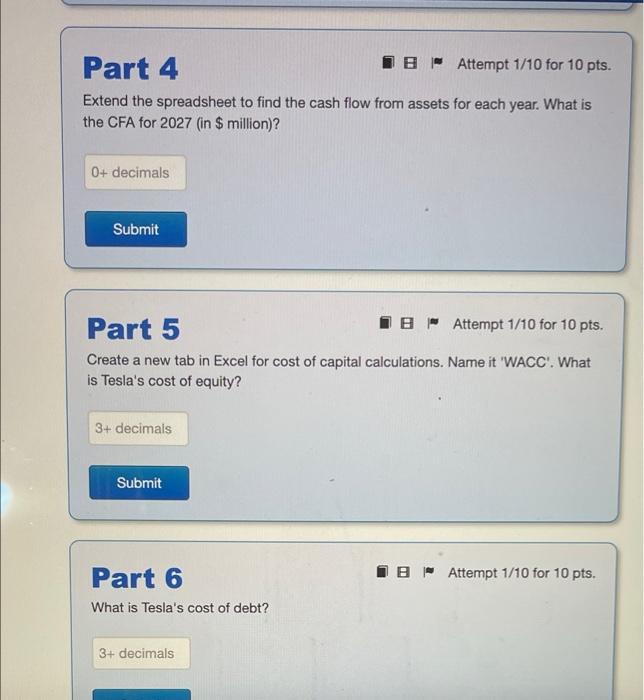 Problem 22 Intro It Is The End Of 2022 You Re A Financial Analyst Working For Tesla Motors The Company Is Considerin 3