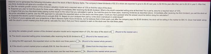 Assume Yangered Belowing Metion About The Back Of The Banana W The Company Dende O 82 22expected To Grow To 2 40 Rust Y 1