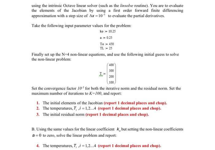 The Following Four Non Linear Equations I 1 I 2 I 3 I 4 Fi T Ko T To To 2 Ko To 2 T T2 T Ko 3
