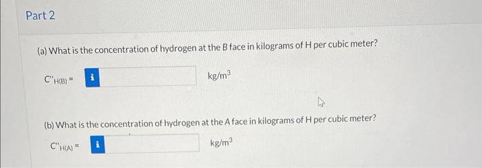 When A Iron Is Subjected To An Atmosphere Of Hydrogen Gas The Concentration Of Hydrogen In The Iron C In Weight Per 2