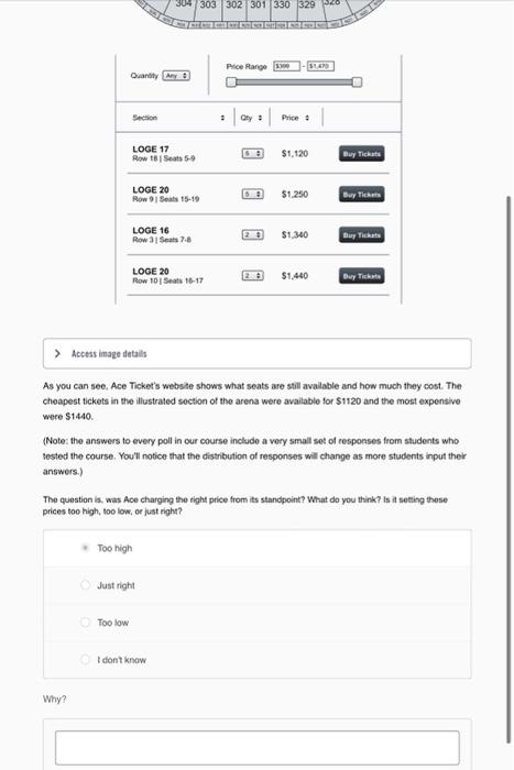 Quantity Any Section Why Loge 17 Row 181 Seats 5 9 304 303 302 301 330 329 20 Loge 20 Row 91 Seats 15 19 Too Low Loge 1 1