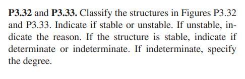 P3 32 And P3 33 Classify The Structures In Figures P3 32 And P3 33 Indicate If Stable Or Unstable If Unstable In Di 1