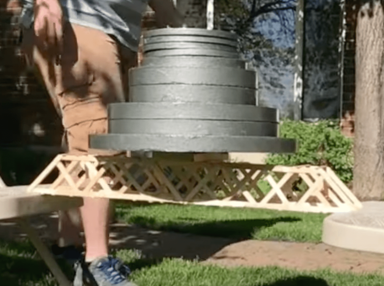 Could You Please Do A Truss Analysis Of This Bridge Bridge Is About 600 Grams And Can Hold Over 60 Kg 1