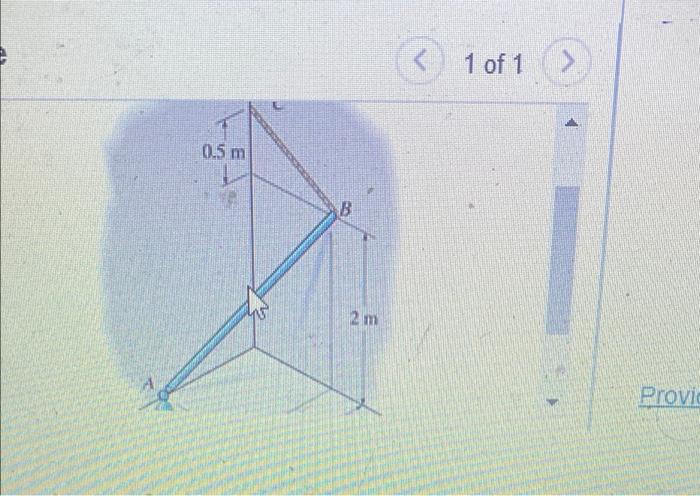 The Smooth Uniform Rod Ab Is Supported By A Ball And Socket Joint At A The Wall At B And Cable Bc The Rod Has A Mass 2