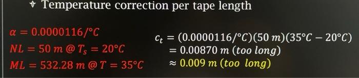 Create A Matlab Script That Solves The Tape Correction Due To Temperature The Input Parameters Are The Nominal And Meas 3