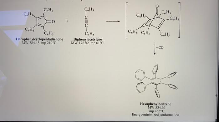 Microscale Procedure Place 50 Mg Each Of Tetraphenylcyclopentadienone Prepared In Chapter 51 And Diphenylacetylene Wh 2