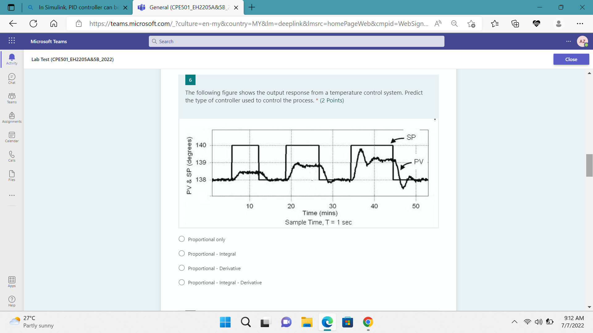 Activity Chat 90 O Teams Assignments Calendar Calls Files 00 Apps Help Q In Simulink Pid Controller Can Be X Q M 1