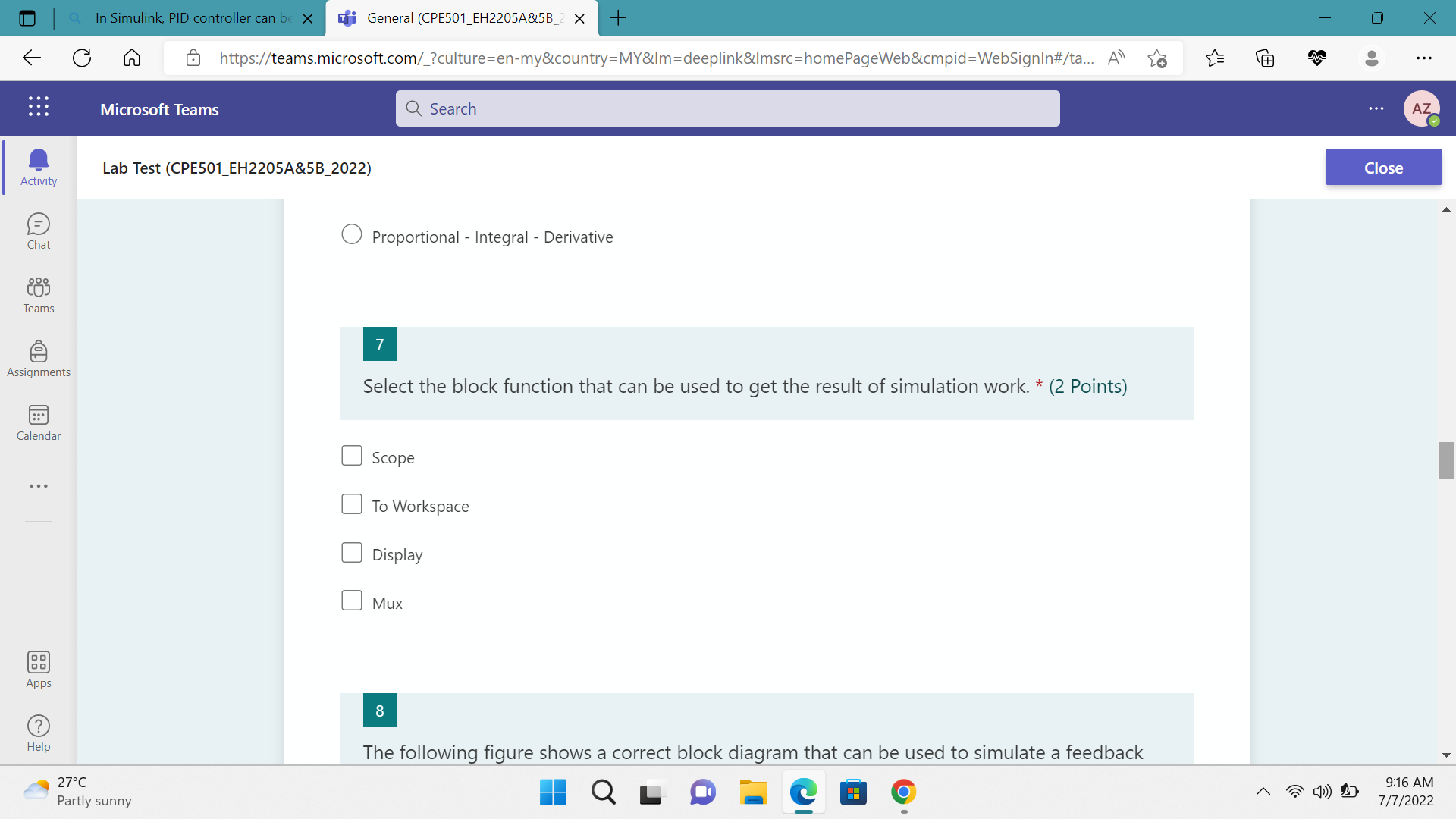 A Activity Chat Ooo O Teams Fd Assignments Calendar Do 00 Apps Help In Simulink Pid Controller Can Be X Microsof 1