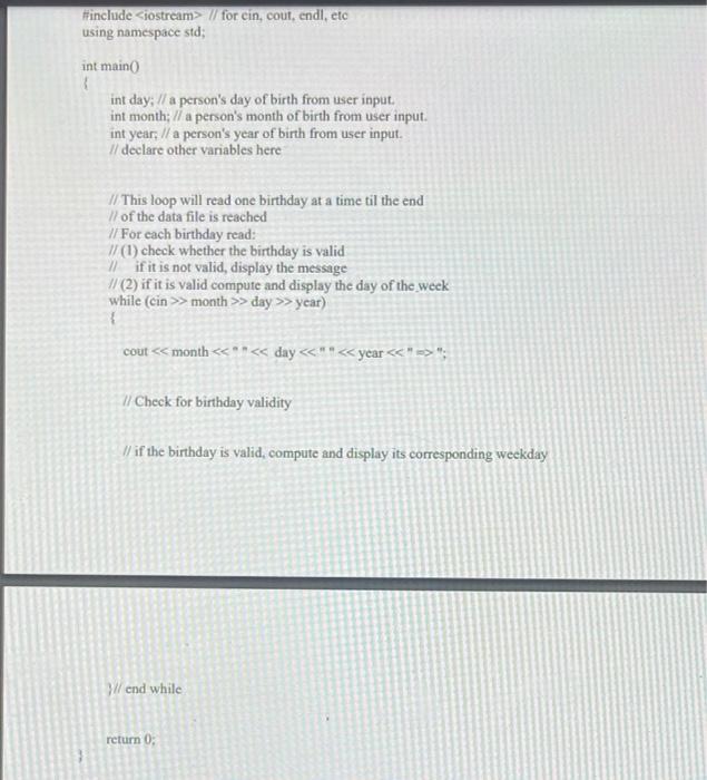 Write A C Program That Given A Person S Birth Date Computes And Displays The Day Of The Week The Person Was Born Cr 5