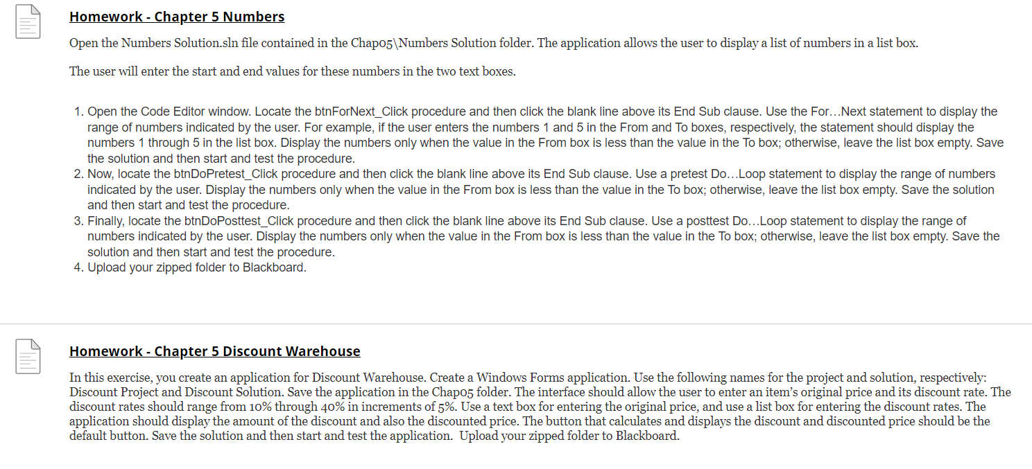 Homework Chapter 5 Numbers Open The Numbers Solution Sln File Contained In The Chap05 Numbers Solution Folder The App 1
