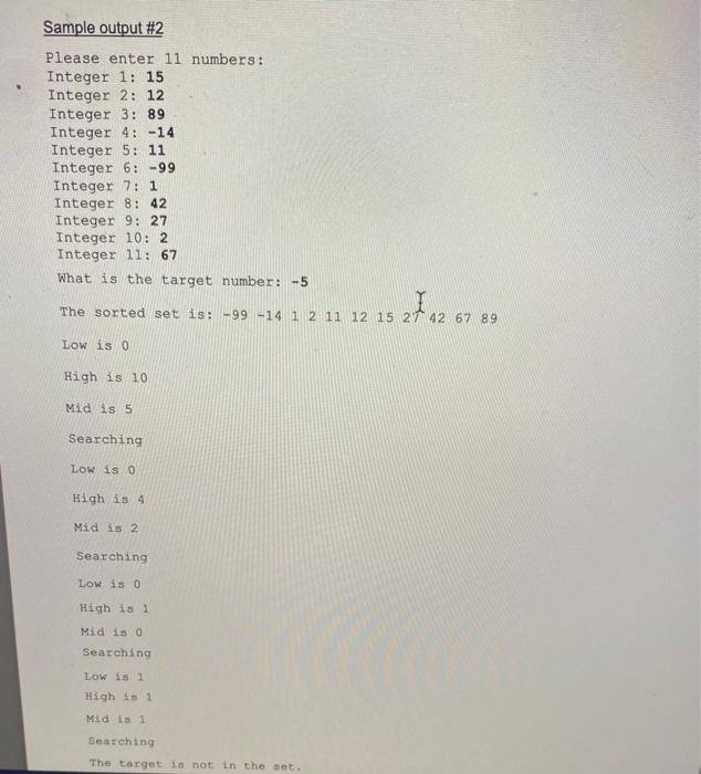 Lab9b Binary Bubbles Binary Search Is A Very Fast Searching Algorithm However It Requires A Set Of Numbers To Be Sort 2