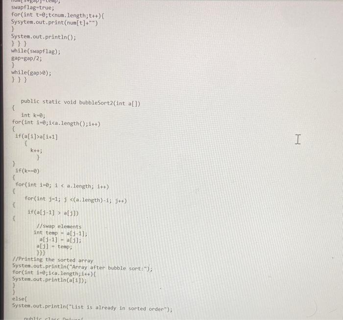 1 The Shell Sort Invented By Dr Donald Shell Is A Variation Of The Bubble Exchange Sort Instead Of Comparing Adjace 5
