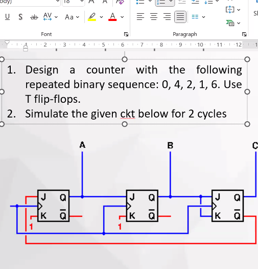 Us Ab Av Y Font 21 3 I I D A Aa J Ka I I Di D A 5 5 I 6 I 7 I 8 J K A Paragraph 9 1 Design A Counter With The Followi 1