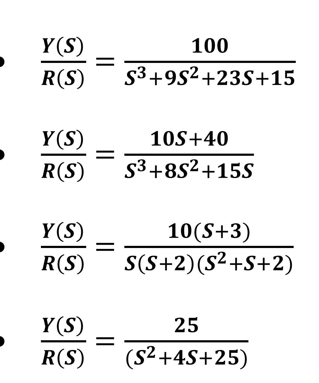 For The Following Transfer Functions Determine Poles Zeroes Cut Off Frequencies Phase And Frequency Margin Analyze St 1