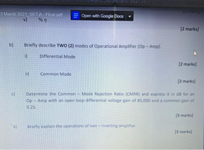 Question 3 A For A Power Amplifier Circuit Given That Rg 2 Kn R 400 B 25 And Vcc 20 V 18 10 Ma Peak Calc 2