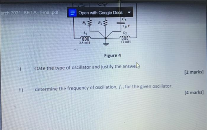 March 2021 Set A Final Pdf Question 4 A B C D Open With Google Docs Design An Eight Pole Sallen Key Low Pass Filter 2