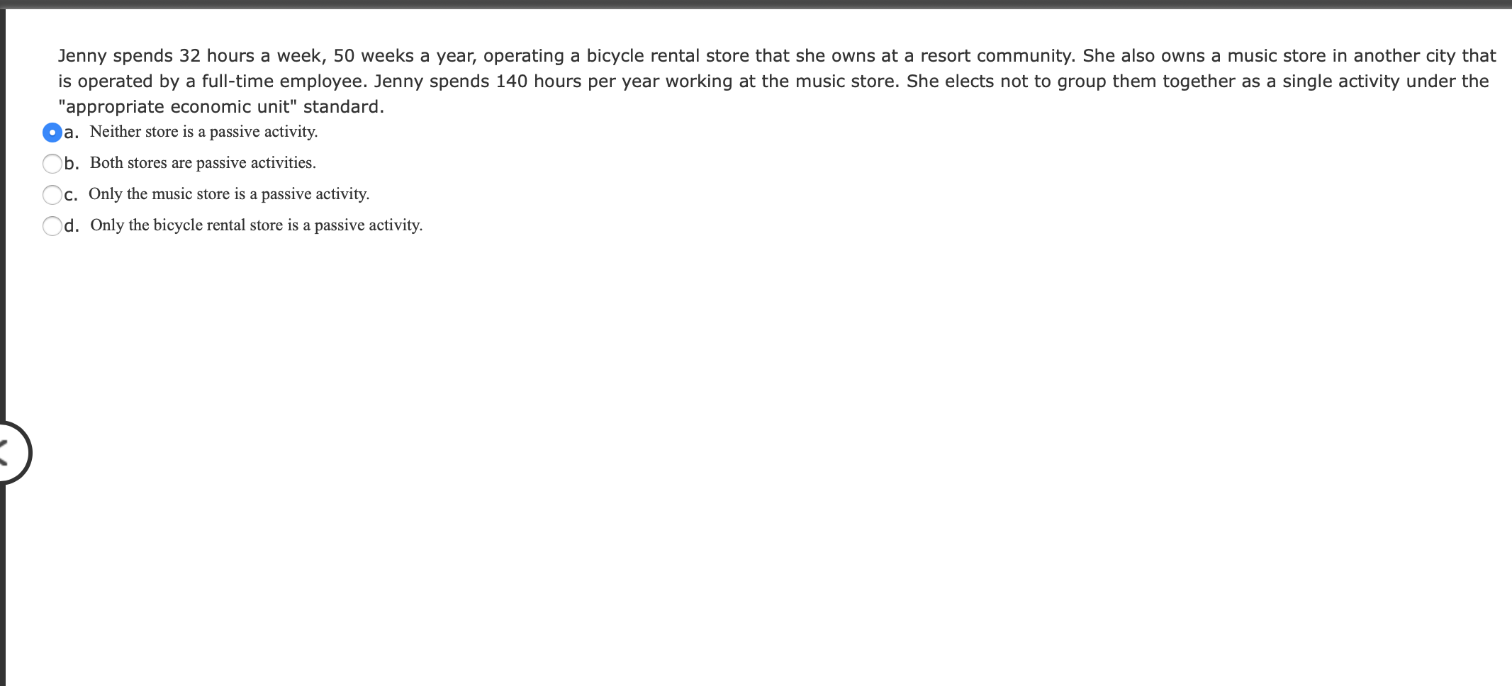 Jenny Spends 32 Hours A Week 50 Weeks A Year Operating A Bicycle Rental Store That She Owns At A Resort Community She 1