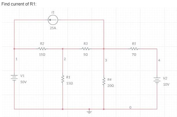 Find Current Of R1 Using Superposition 1