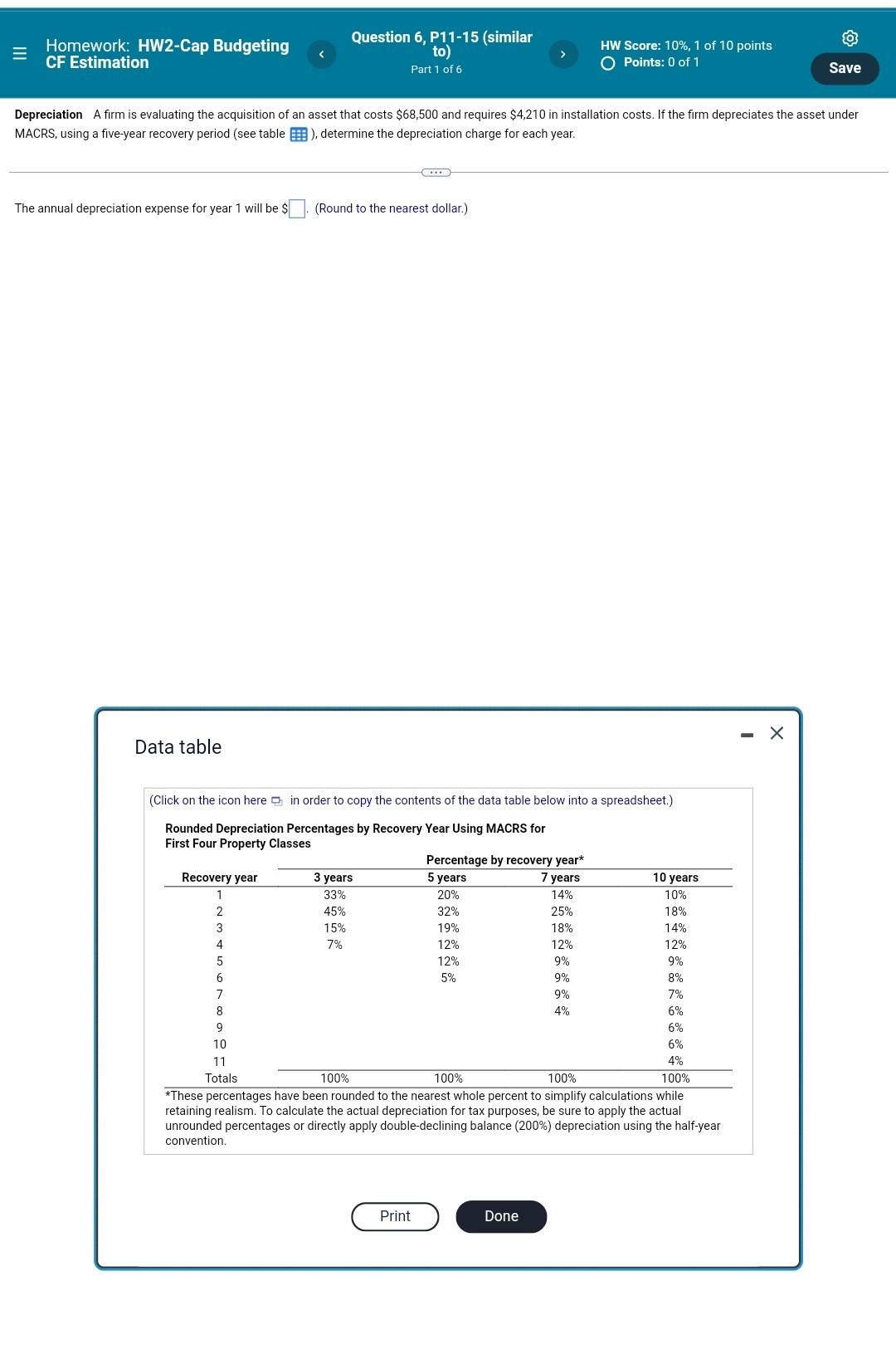 Homework Hw2 Cap Budgeting Cf Estimation Question 5 P11 10 Similar To Part 1 Of 3 Hw Score 10 1 Of 10 Points O Poi 2