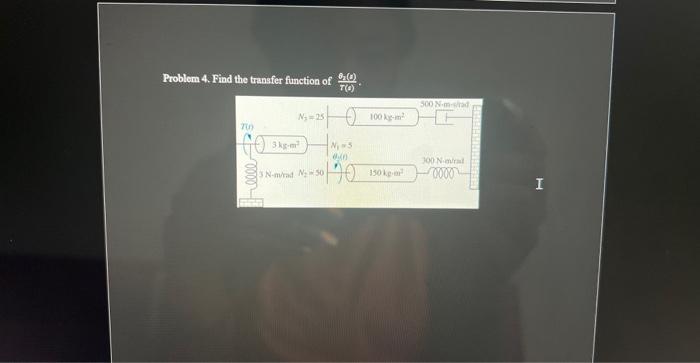 Problem 4 Find The Transfer Function Of 20000 N 25 3 Kg M 3 N M Rad N 50 0 1 T 4 N 5 040 100 Kg M 150 Kg 500 Nm 1