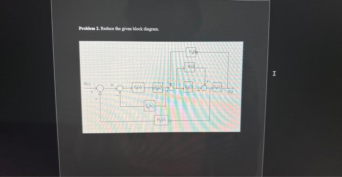 Problem 2 Reduce The Given Block Diagram Rg G O 66 66 50 L H 6 Holky K Jhg I 1