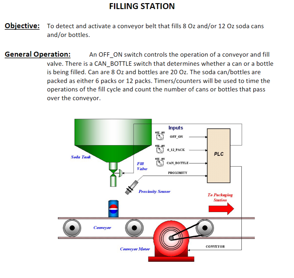 Objective To Detect And Activate A Conveyor Belt That Fills 8 Oz And Or 12 Oz Soda Cans And Or Bottles General Operati 1