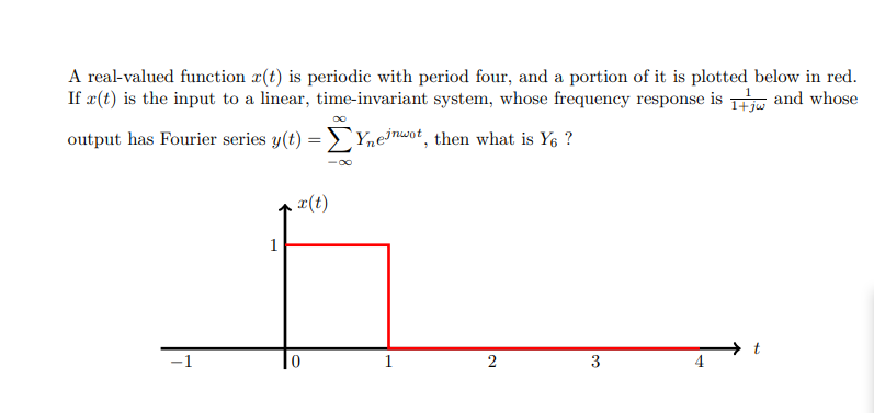 A Real Valued Function R T Is Periodic With Period Four And A Portion Of It Is Plotted Below In Red If R T Is The In 1