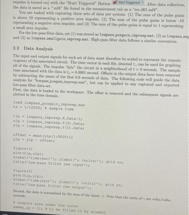 68 F 1 Unit Impulse For This Lab We Focus On The Response Of The System To An Input Called The Impulse A Unit Impulse 3