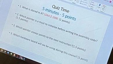 Quiz Time 5 Minutes 5 Points 1 What Is Stored In A Ldaa 1000 1 Points 2 Which Pointer Is A Must To Initialize B 2
