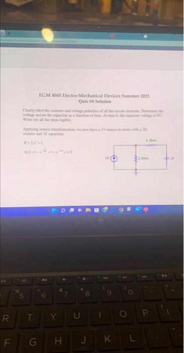 0 R Ll F Clearly Label The Currents And Voltage Polarities Of All The Crisit Elements Determine The Voltage Across The 1