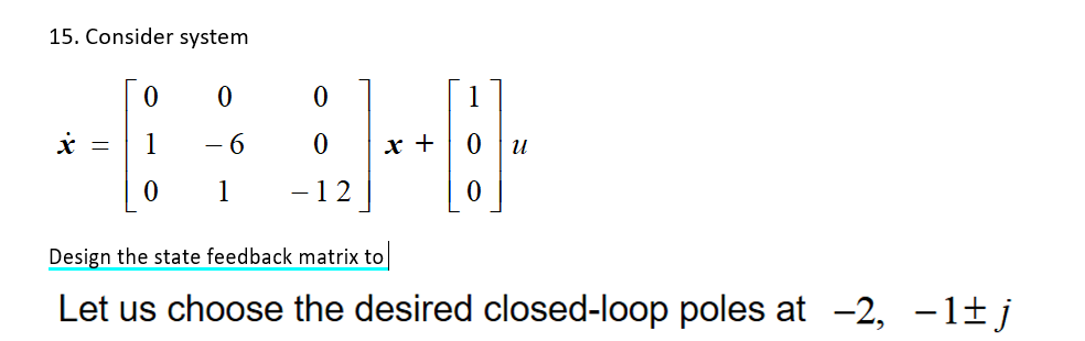 Sub Modern Control Theory 1