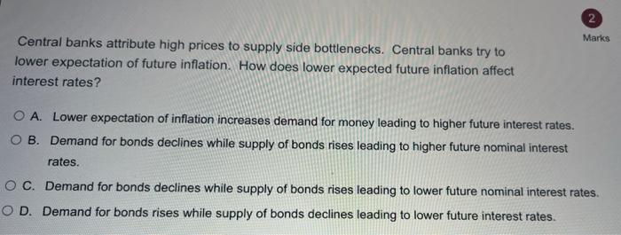 Marks Central Banks Attribute High Prices To Supply Side Bottlenecks Central Banks Try To Lower Expectation Of Future I 1