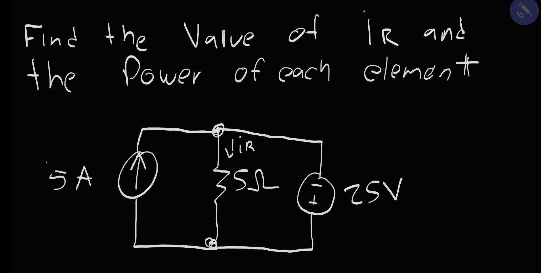 Find The Value Of The Sa Ir And Power Of Each Element Vir 3512 325v 1