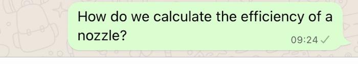 How Do We Calculate The Efficiency Of A Nozzle 09 24 1