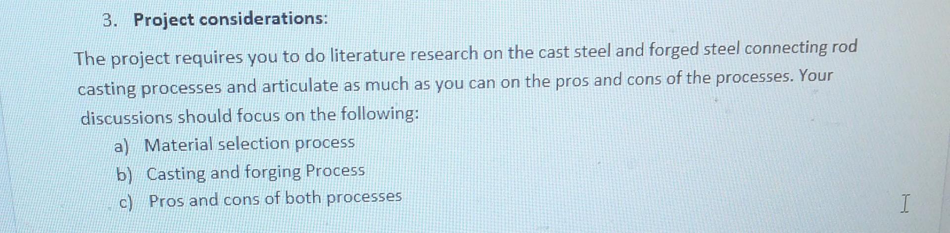 3 Project Considerations The Project Requires You To Do Literature Research On The Cast Steel And Forged Steel Connect 1
