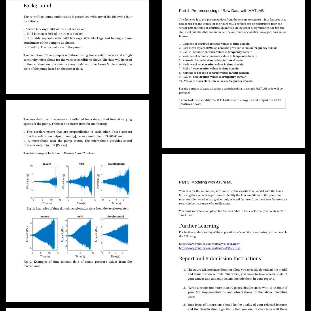 Background The Centrifugal Pump Under Study Is Prescribed With Any Of The Following Four Conditions I Severe Blockage 1