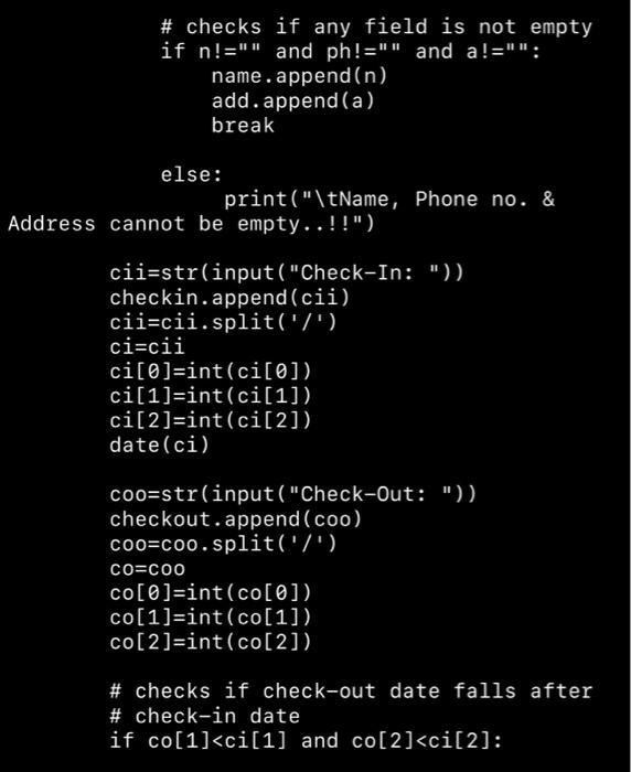 Import Random Import Datetime Name Phno Add Checkin Checkout Room Price P Roomno 4