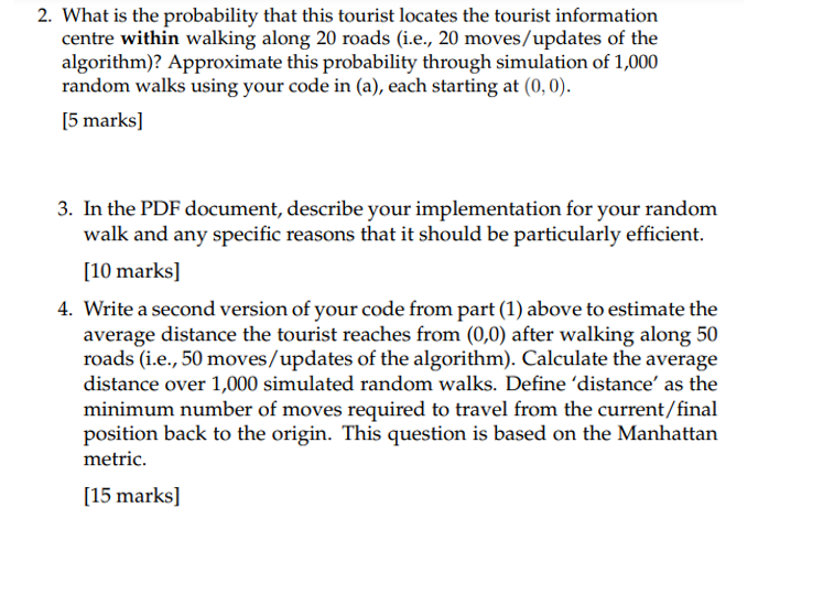 Please Read The Full Question Carefully Before Attempting The Solution Con Sider A Two Dimensional Grid Map Of A City 2
