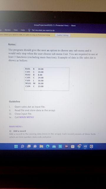 Groupprojectun20220 1 Protected View Word M Review View Help Tell Me What You Want To Do Me Unless You Need To Edit 2