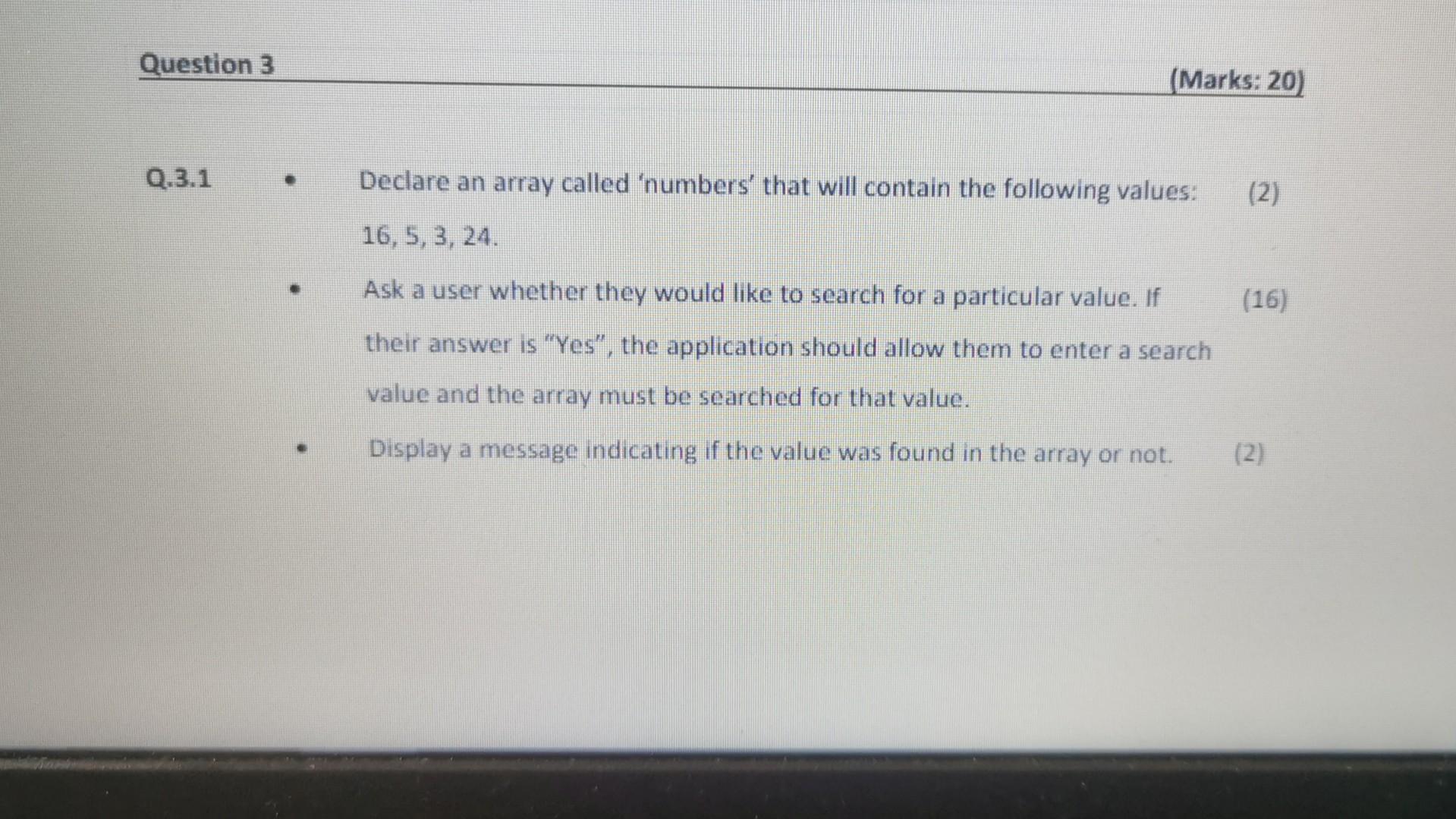Need This Question In Java Language 1